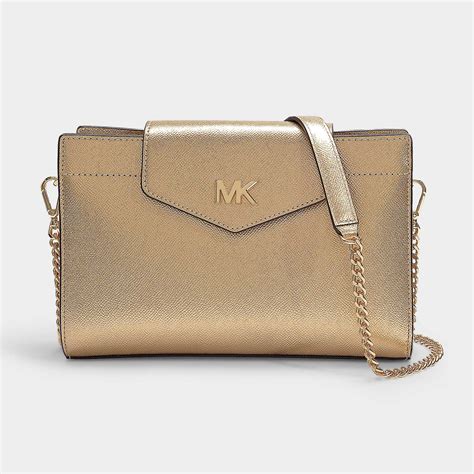 michael kors gold metallic handbag|Michael Kors gold crossbody bag.